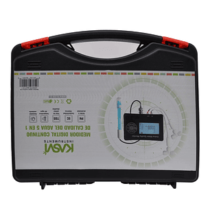 MEDIDOR DIGITAL CONTINUO DE CALIDAD DEL AGUA 5 EN 1- KASVI