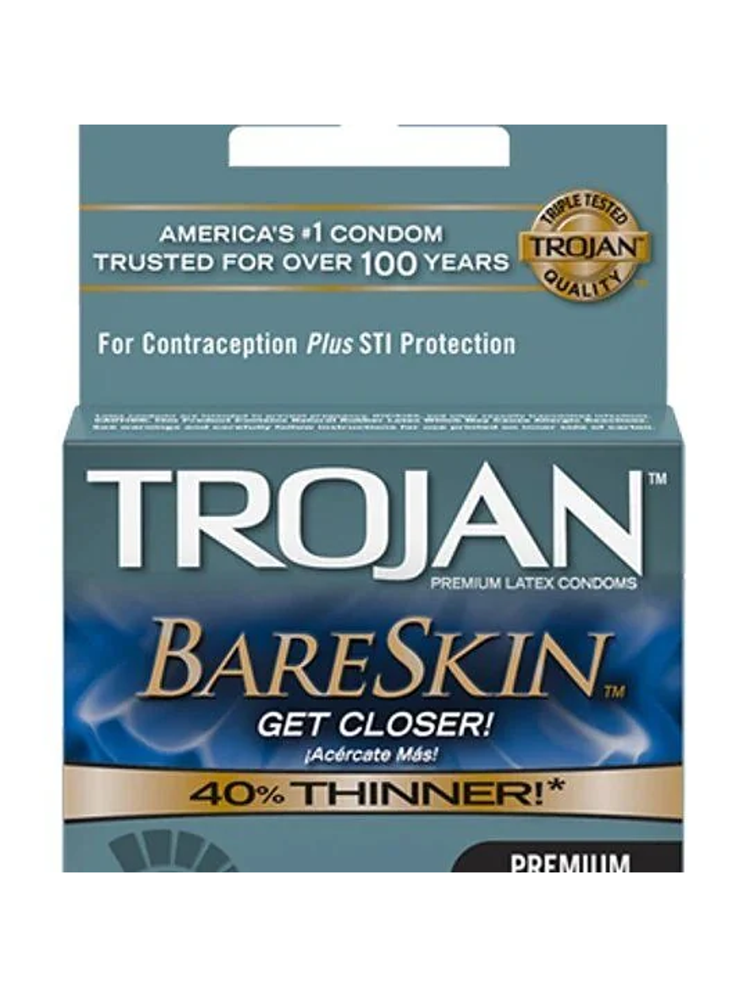 Pack X 3 Condón Trojan Bareskin 1