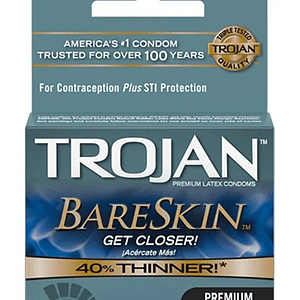 Pack X 3 Condón Trojan Bareskin