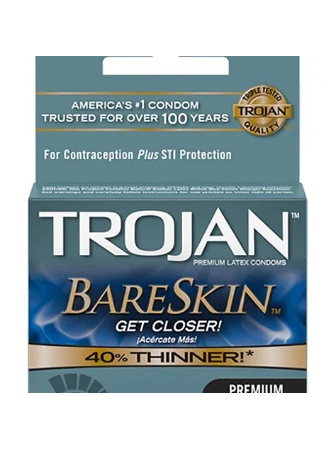 Pack X 3 Condón Trojan Bareskin 1