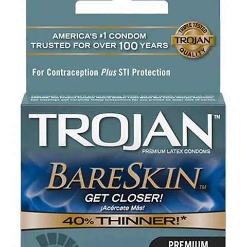 Pack X 3 Condón Trojan Bareskin