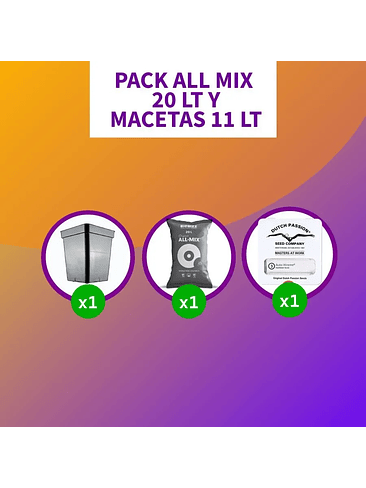 * PACK ALL MIX 20LT Y MACETAS 11 LT 1