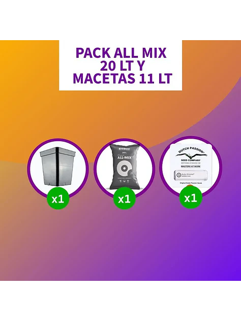 * Pack All Mix 20Lt Y Macetas 11 Lt 1