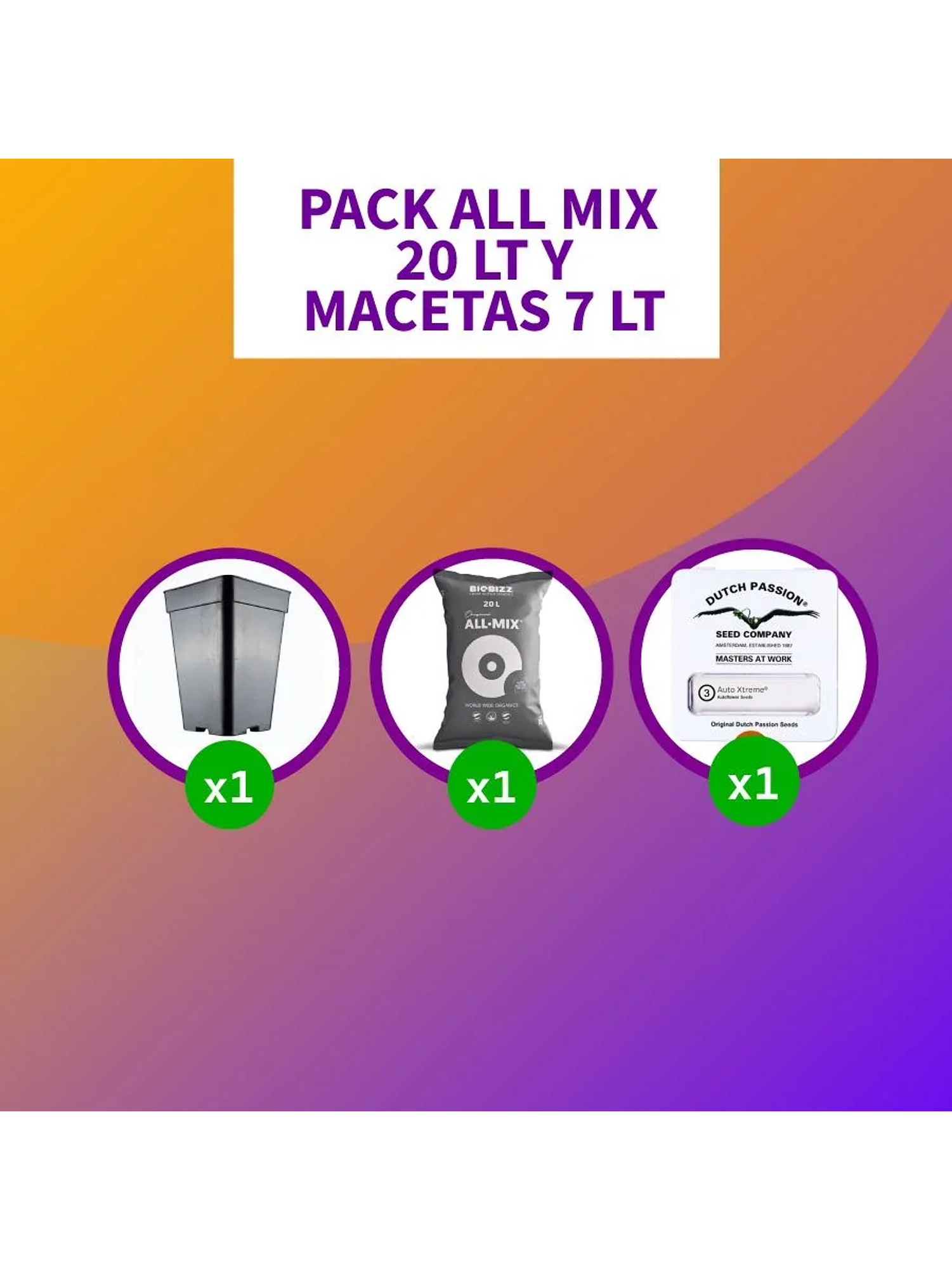 * Pack All Mix 20Lt Y Macetas 7 Lt 1