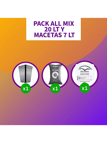 * PACK ALL MIX 20LT Y MACETAS 7 LT 1