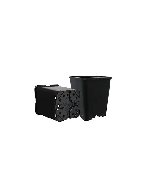 Pack Maceta Cuadrada Negra 11Lt X 20 1