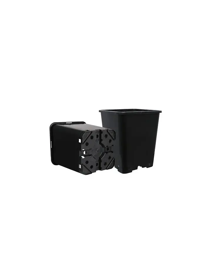 Pack Maceta Cuadrada Negra 11Lt X 40 1