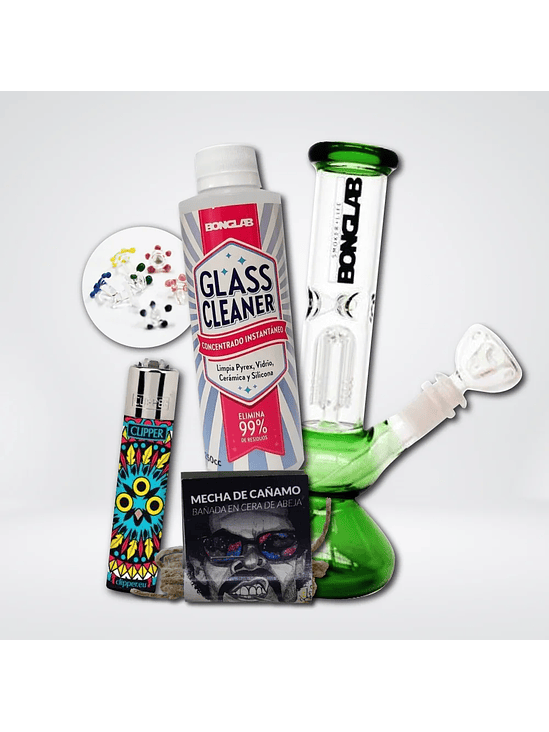 PACK BONGLAB FAT CANDY GREEN 1