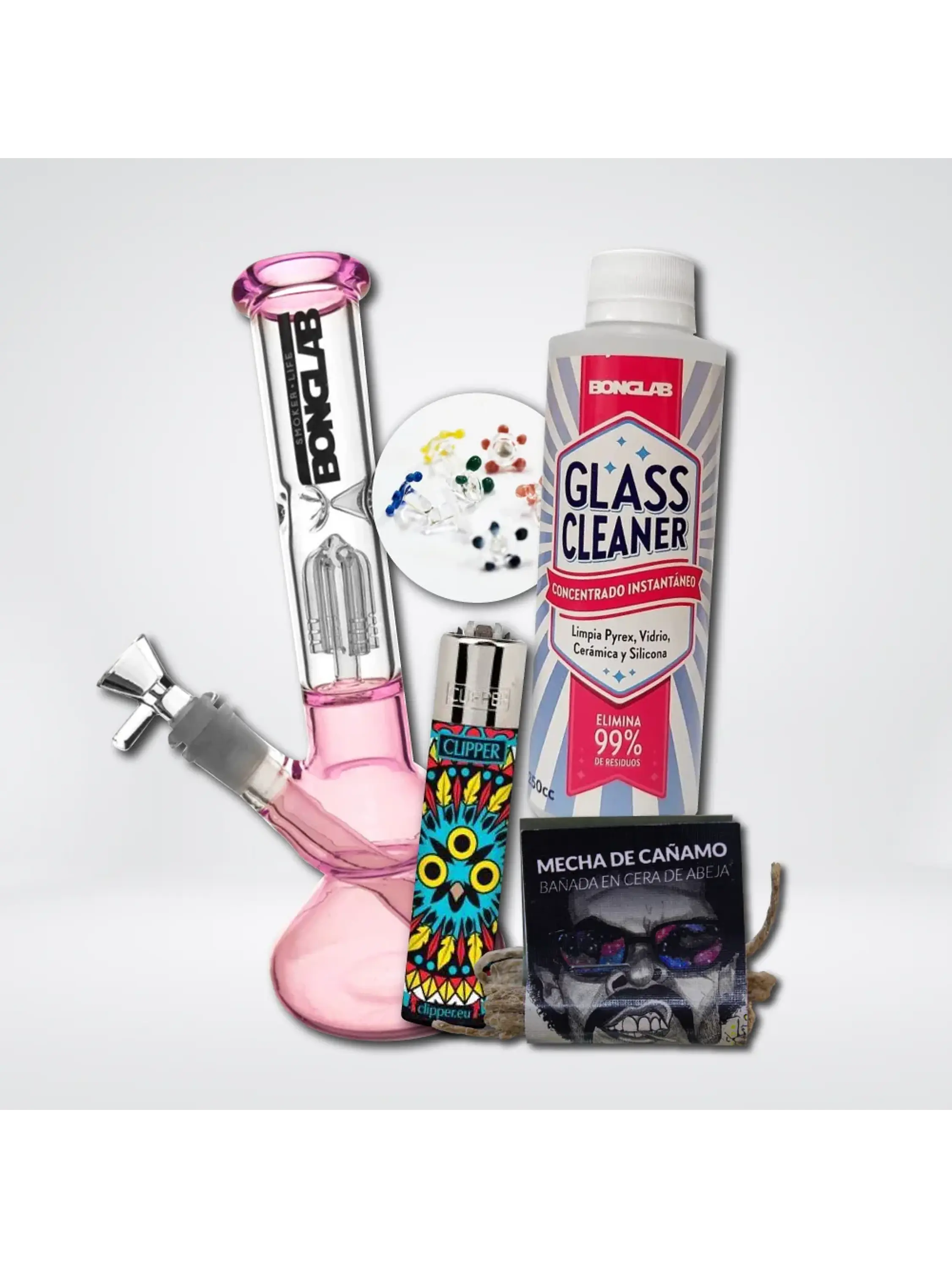 Pack Bonglab Fat Candy Pink 1