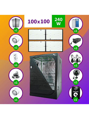 PACK LED INDOOR 100X100 APOLLO EVO 16  - 480W FULL 1