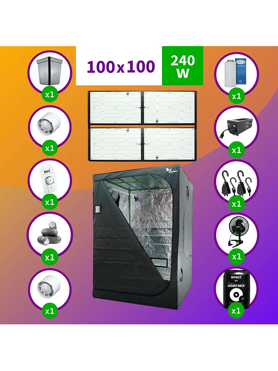 PACK LED INDOOR 100X100 APOLLO EVO 16  - 480W FULL 1