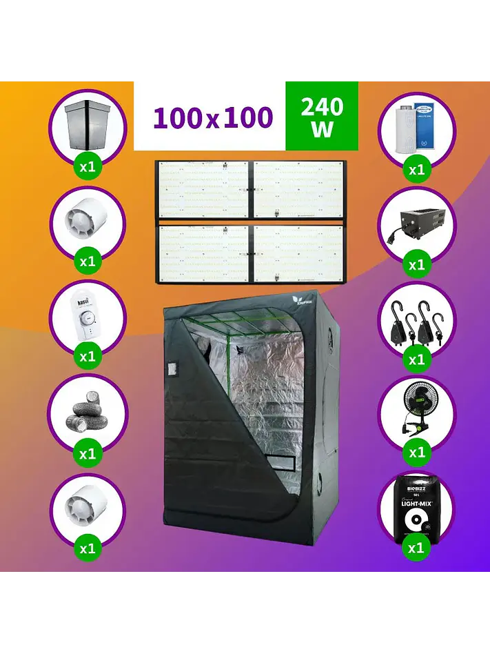 Pack Led Indoor 100X100 Apollo Evo 16  - 480W Full 1