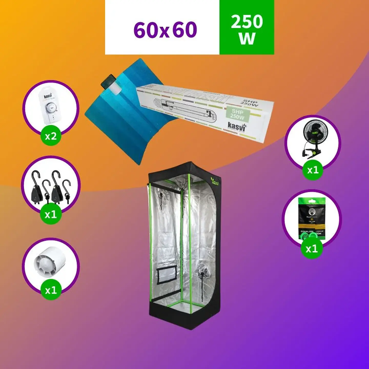 Pack  60X60 Básico Hps - 150W 1