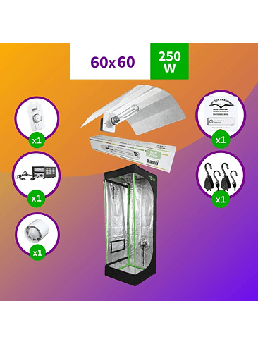 PACK SODIO INDOOR 60X60 BÁSICO HPS - 250W 1