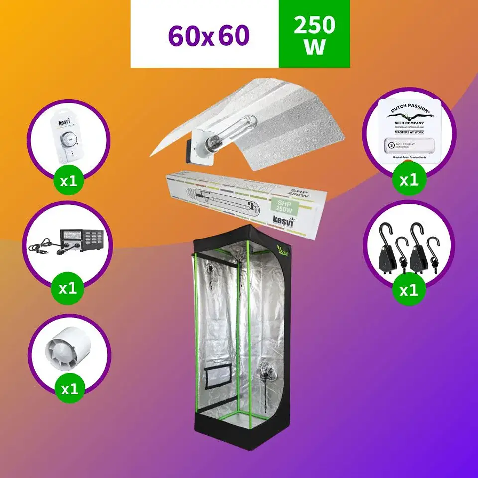 Pack Sodio Indoor 60X60 Básico Hps - 250W 1