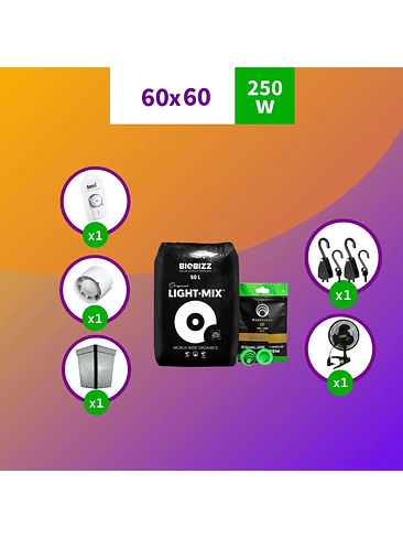 PACK SODIO INDOOR 60X60 FULL 250W-HPS 1