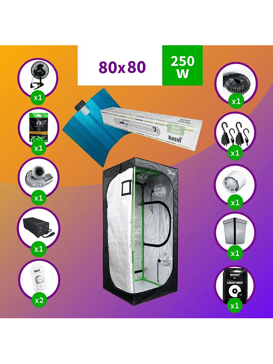 PACK 80X80 FULL HPS - 250W 1