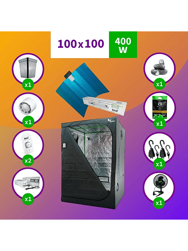 PACK SODIO INDOOR 100X100 FULL HPS - 400W 1