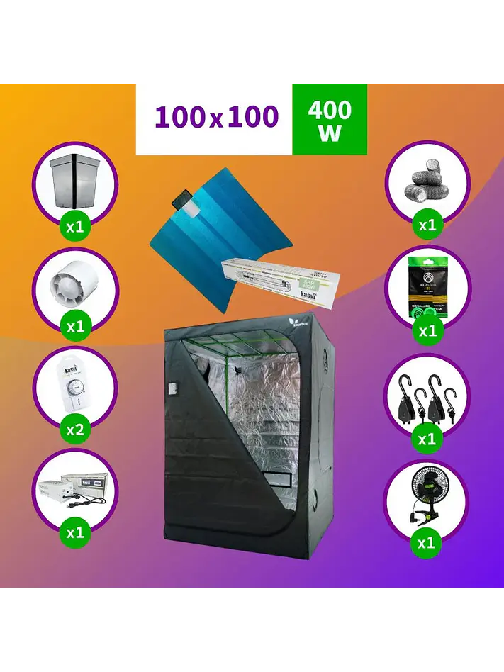 Pack Sodio Indoor 100X100 Full Hps - 400W 1