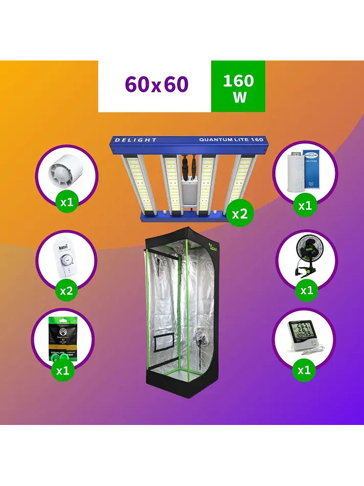Kit Indoor Apollo Evolution Completo 60X60X160 - 120W 1
