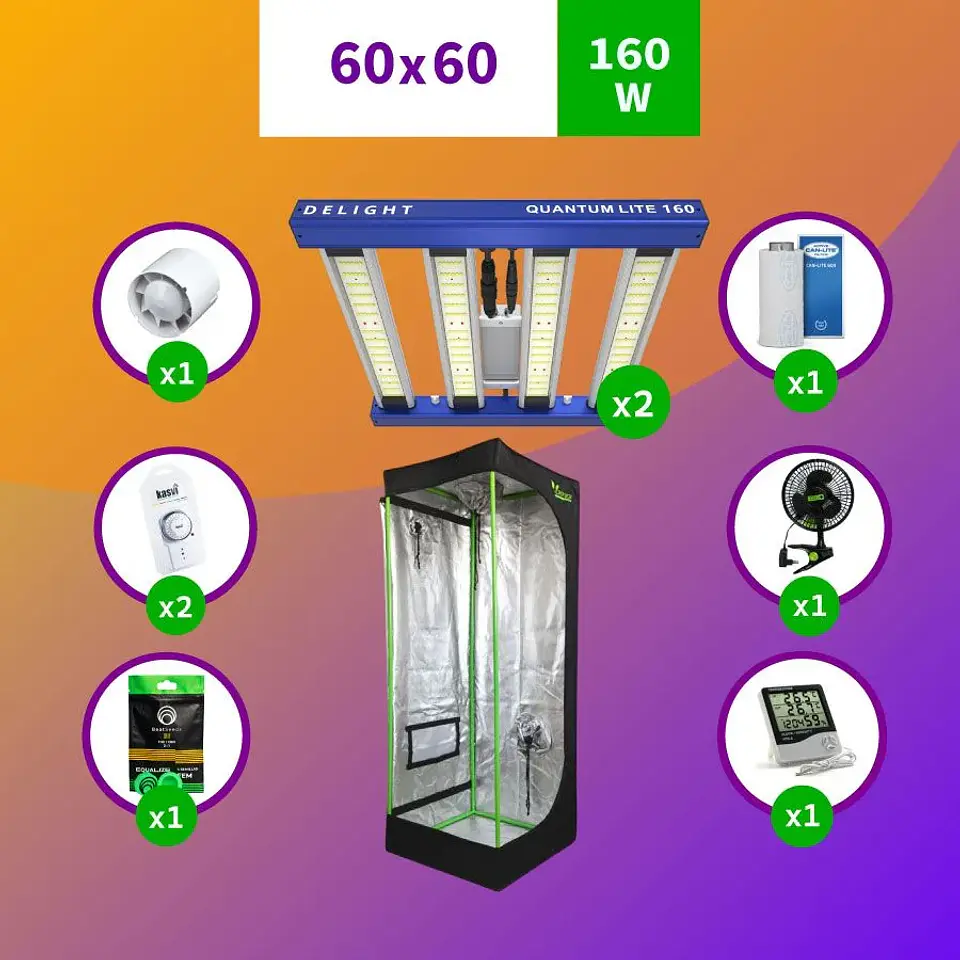 Kit Indoor Apollo Evolution Completo 60X60X160 - 120W 1