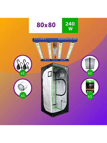 KIT INDOOR APOLLO EVOLUTION MEDIO 80X80X160 - 280W 1