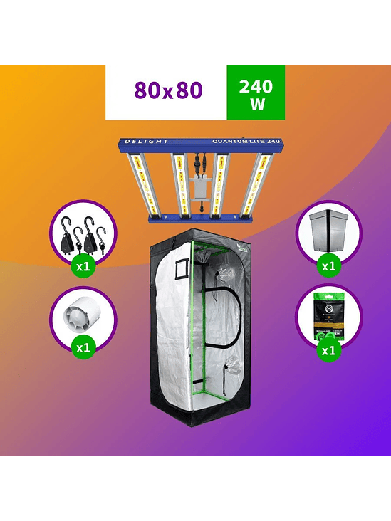 KIT INDOOR APOLLO EVOLUTION MEDIO 80X80X160 - 280W 1