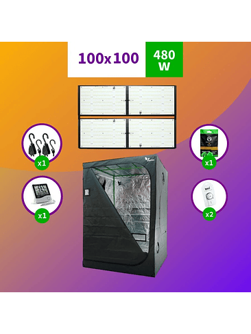 KIT INDOOR APOLLO EVOLUTION MEDIO 100X100X200 - 480W 1