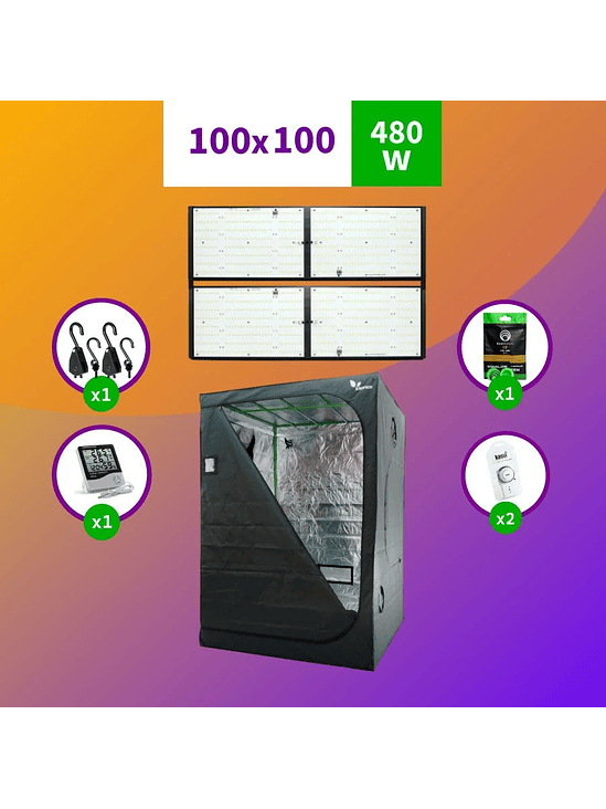 KIT INDOOR APOLLO EVOLUTION MEDIO 100X100X200 - 480W 1