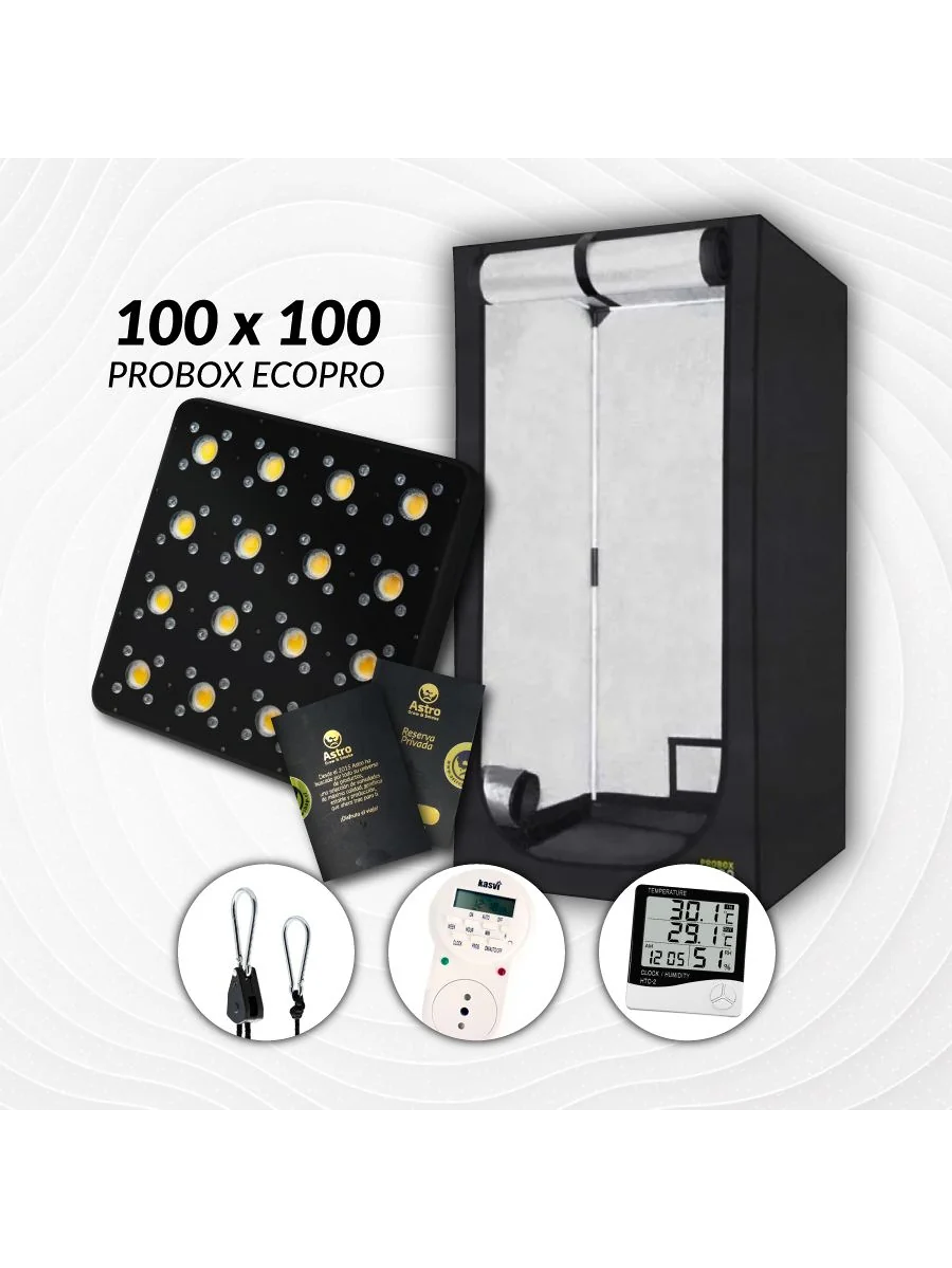 Kit Indoor Profesional Apollo Medio 100X100X200 - 480W 1