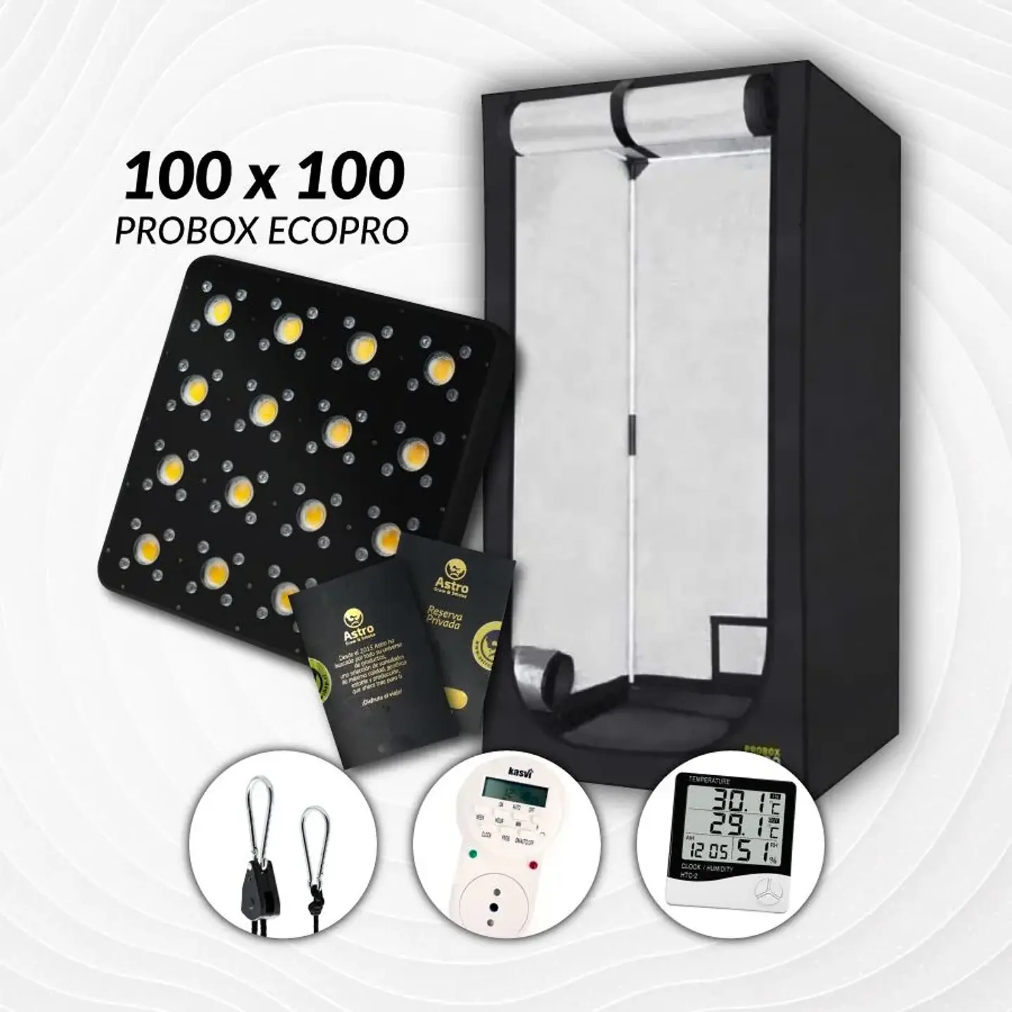 Kit Indoor Profesional Apollo Medio 100X100X200 - 480W 1