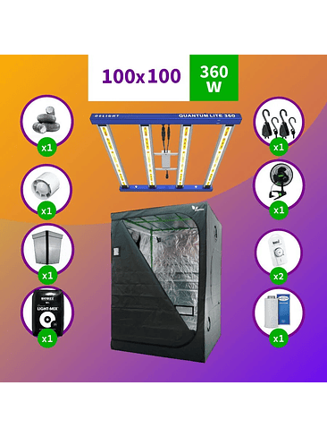 KIT INDOOR APOLLO EVOLUTION COMPLETO 100X100X200 - 480W 1