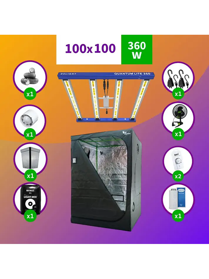Kit Indoor Apollo Evolution Completo 100X100X200 - 480W 1