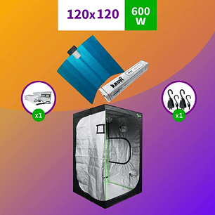 KIT INDOOR SODIO KASVI INICIAL 120X120X200 - 600W