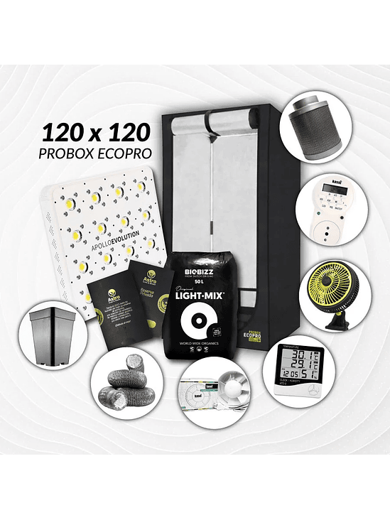 KIT INDOOR APOLLO EVOLUTION COMPLETO 120X120X200 - 480W 1