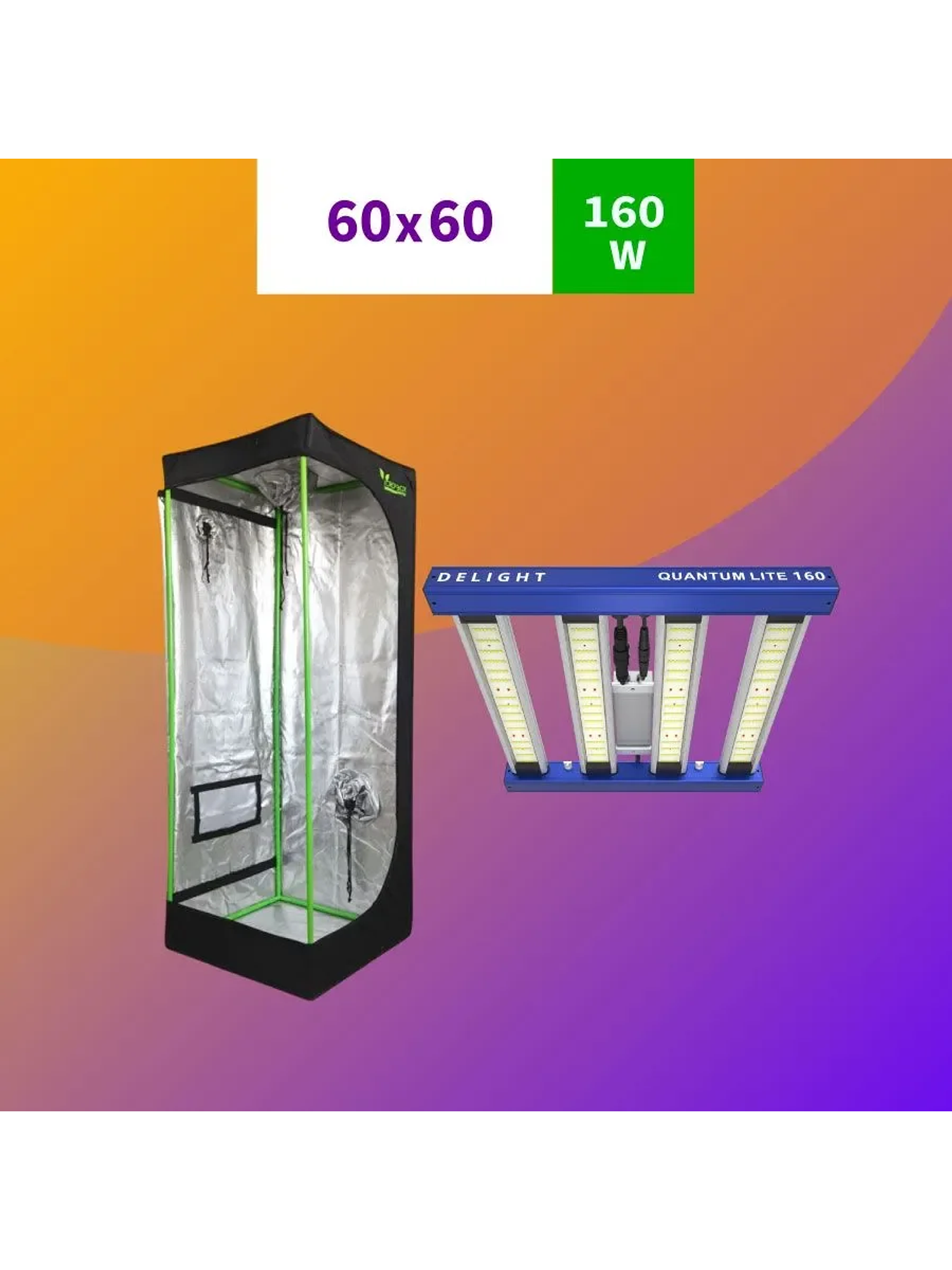 Kit Indoor Inicial Apollo Evolution 60X60X160 120W 1