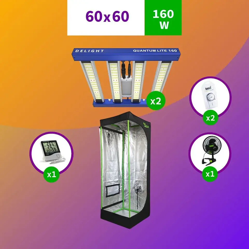 Kit Indoor Medio Apollo Evolution 60X60X160 - 120W 1