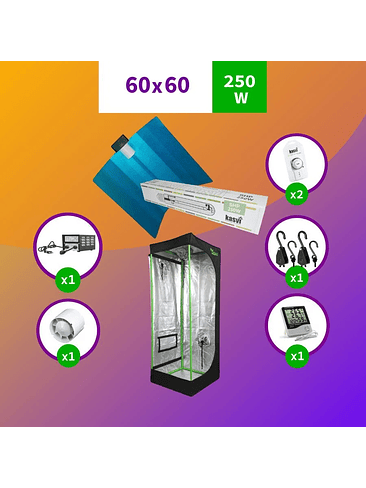 KIT INDOOR SODIO MEDIO 60X60X160 250W 1