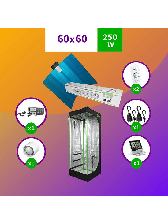 KIT INDOOR SODIO MEDIO 60X60X160 250W 1
