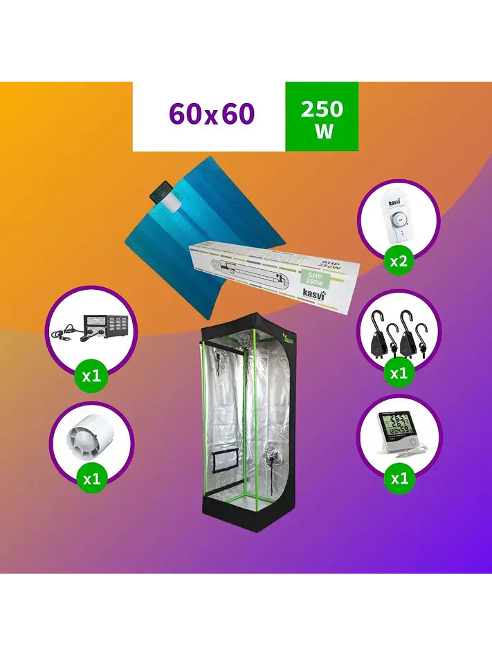 Kit Indoor Sodio Medio 60X60X160 250W 1
