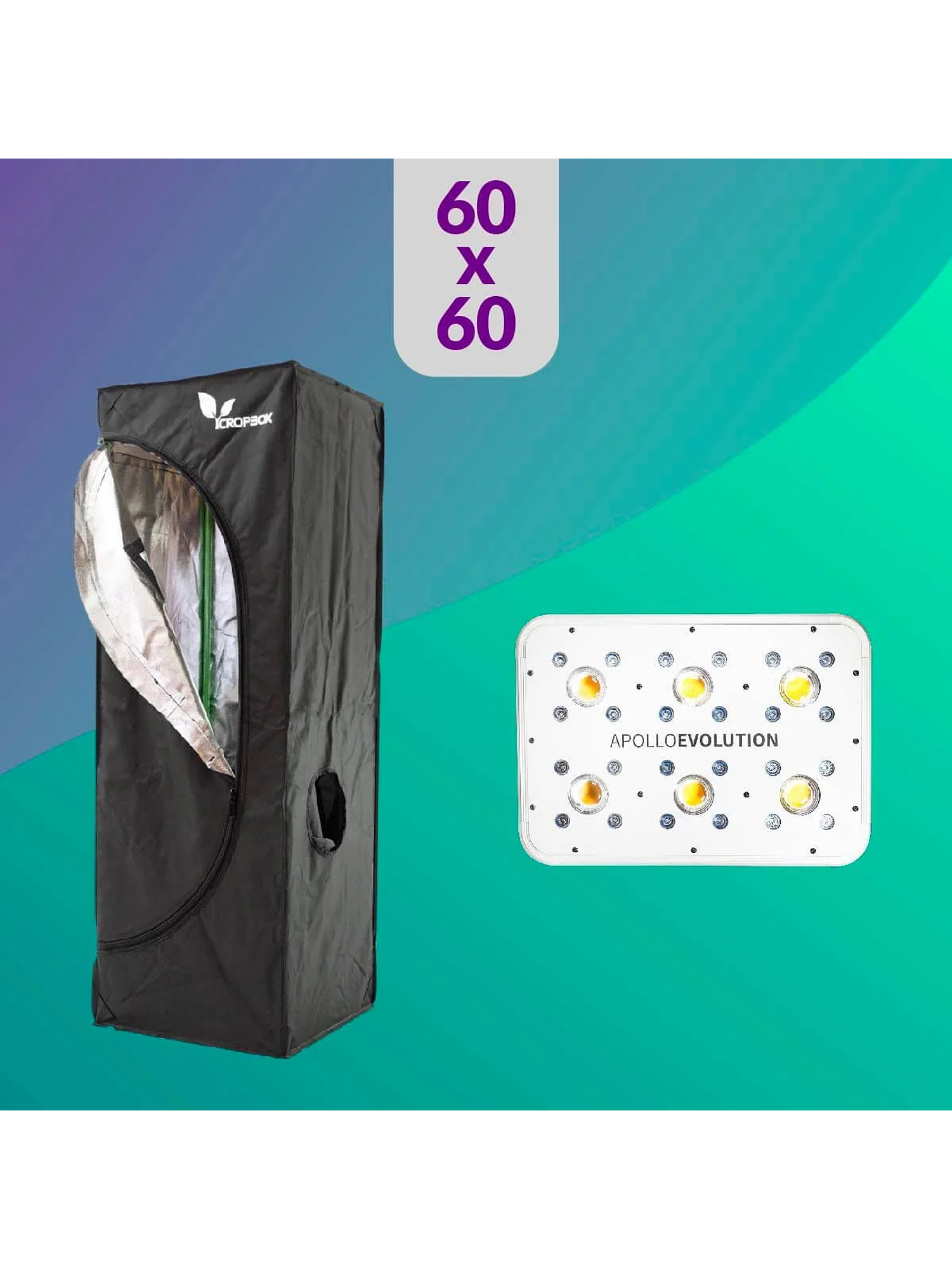 Pack Led Indoor 60X60 Apollo Evolution 6 - 180W 1