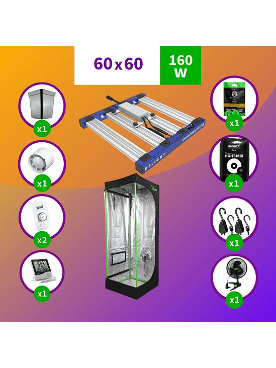 PACK LED INDOOR 60X60 APOLLO EVOLUTION PRO 4 - 150W FULL 1