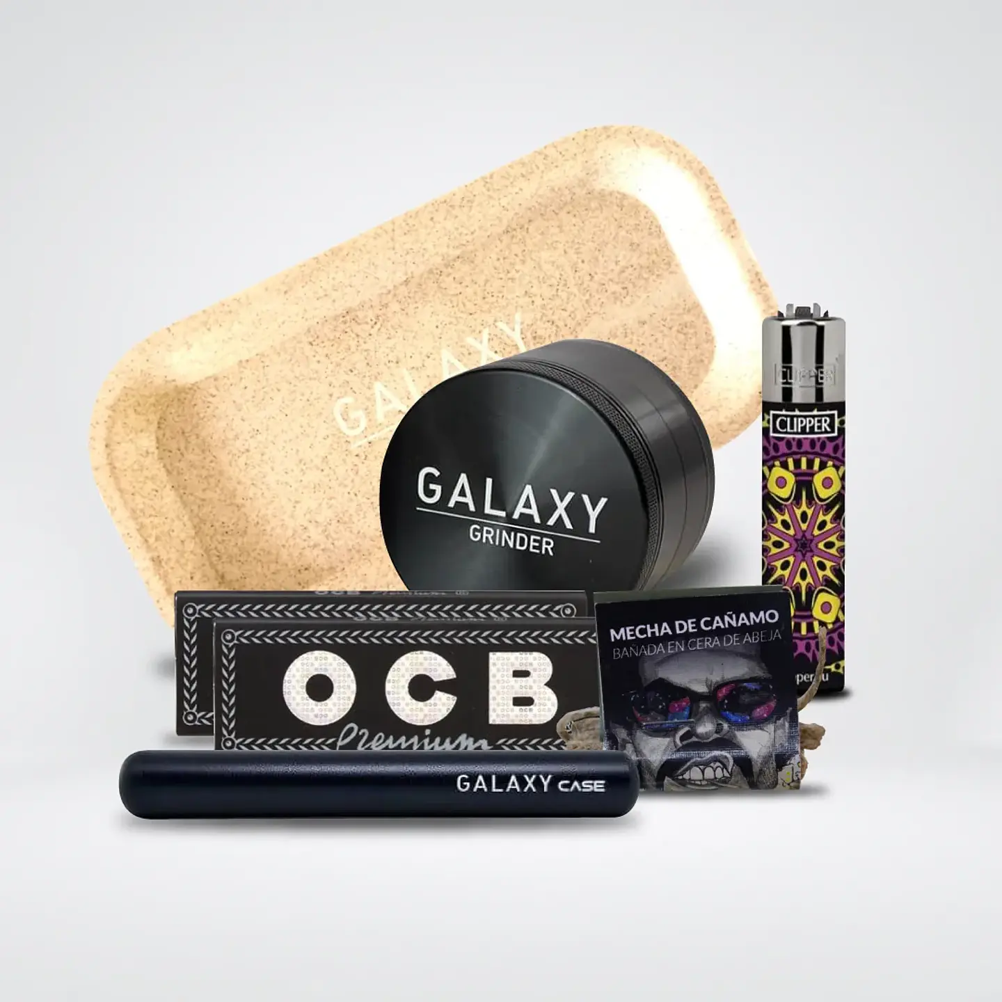 Pack Moledor Aluminio Case Negro 38Mm -Galaxy 1