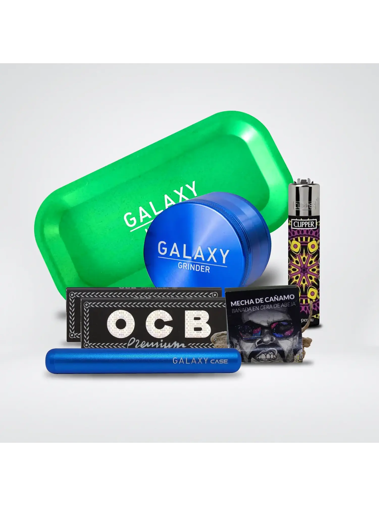 Pack Moledor Aluminio Case Azul 38Mm -Galaxy 1