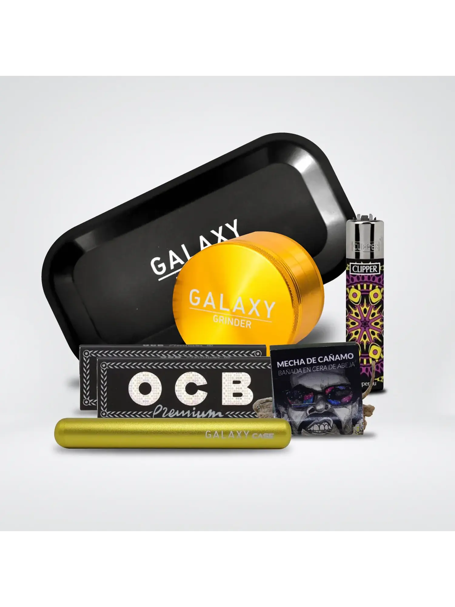 Pack Moledor Aluminio Case Gold 38Mm -Galaxy 1