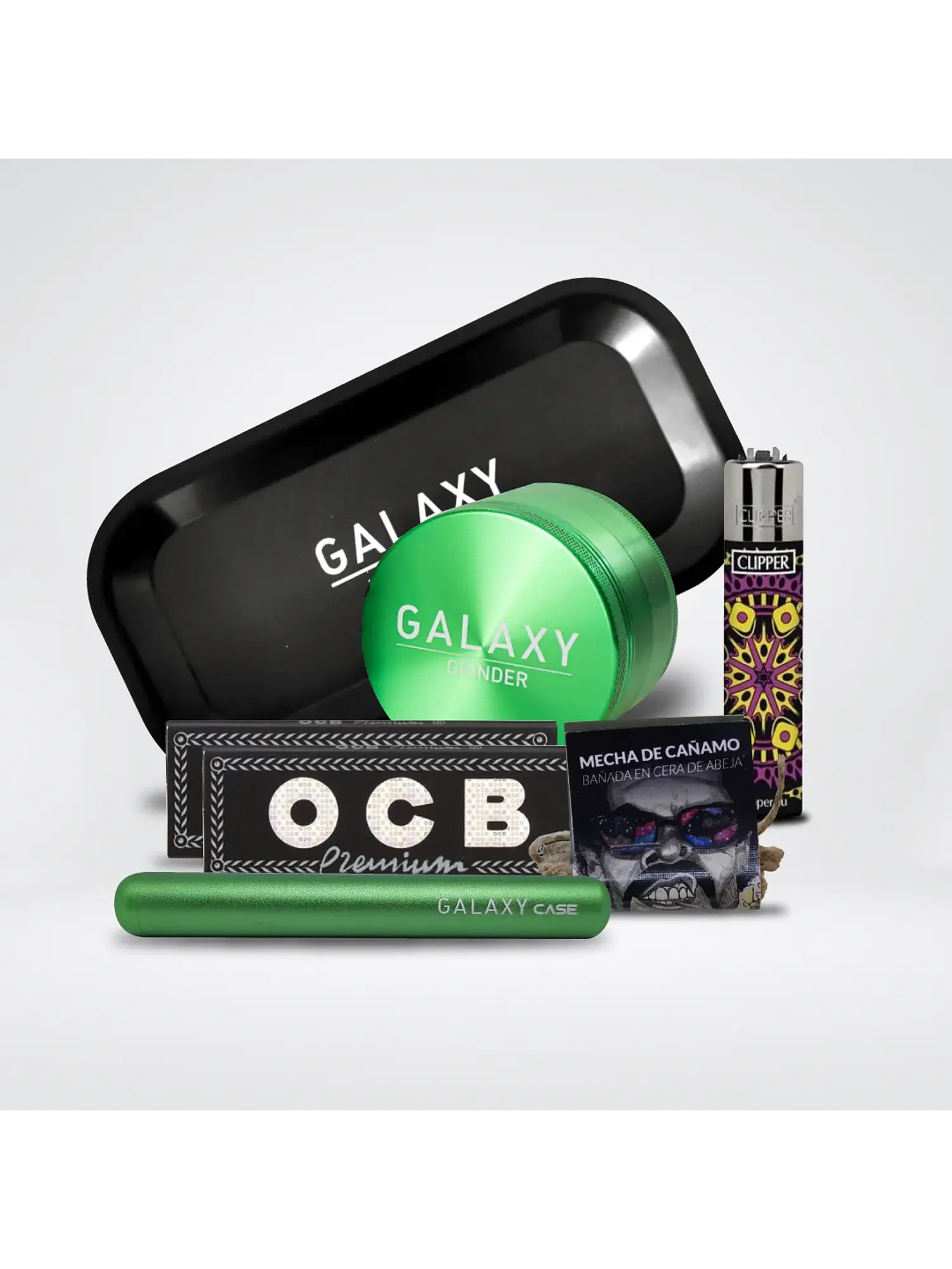 Pack Moledor Aluminio Case Green 38Mm -Galaxy 1