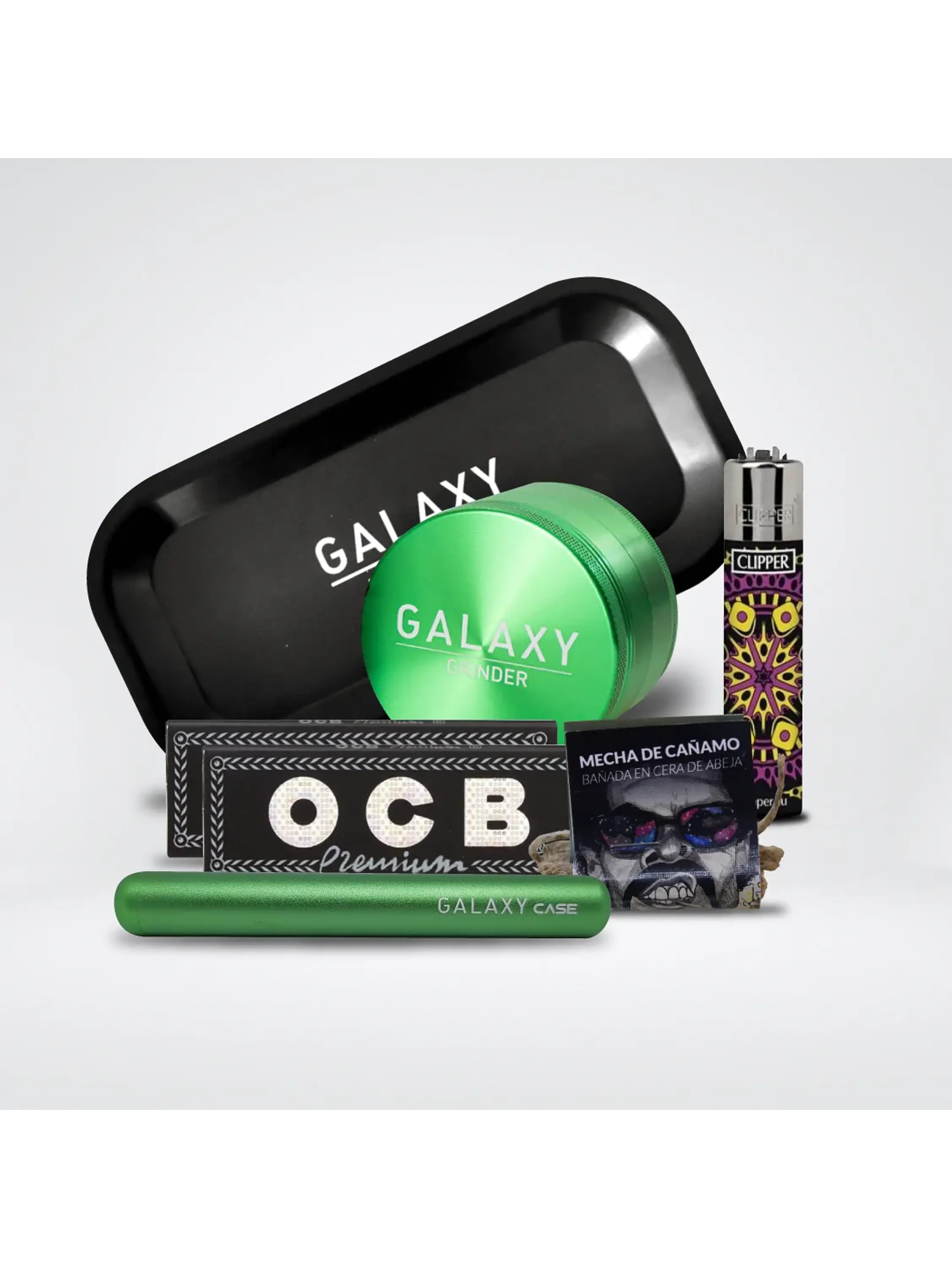 Pack Moledor Aluminio Case Green 38Mm -Galaxy 1