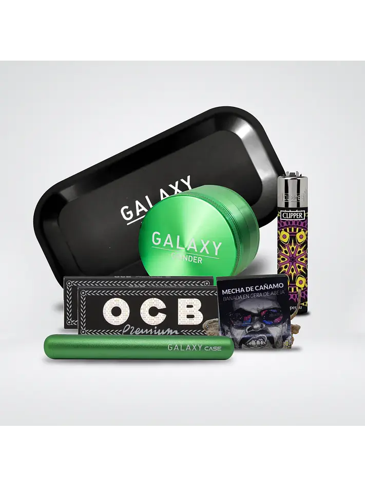 Pack Moledor Aluminio Case Green 38Mm -Galaxy 1