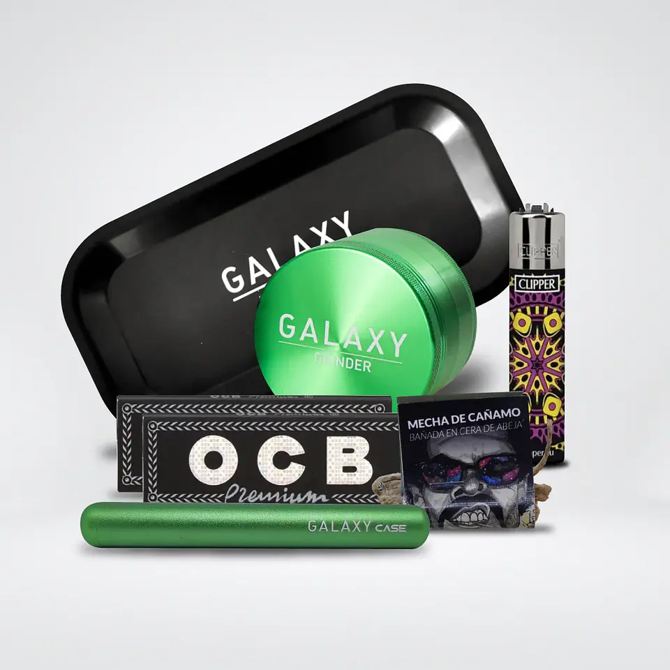 Pack Moledor Aluminio Case Green 38Mm -Galaxy 1