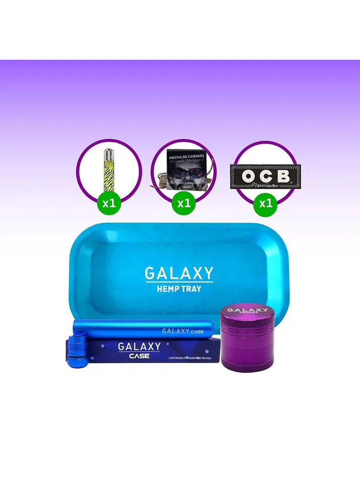 Pack Moledor Aluminio Case Purple 38Mm -Galaxy 1